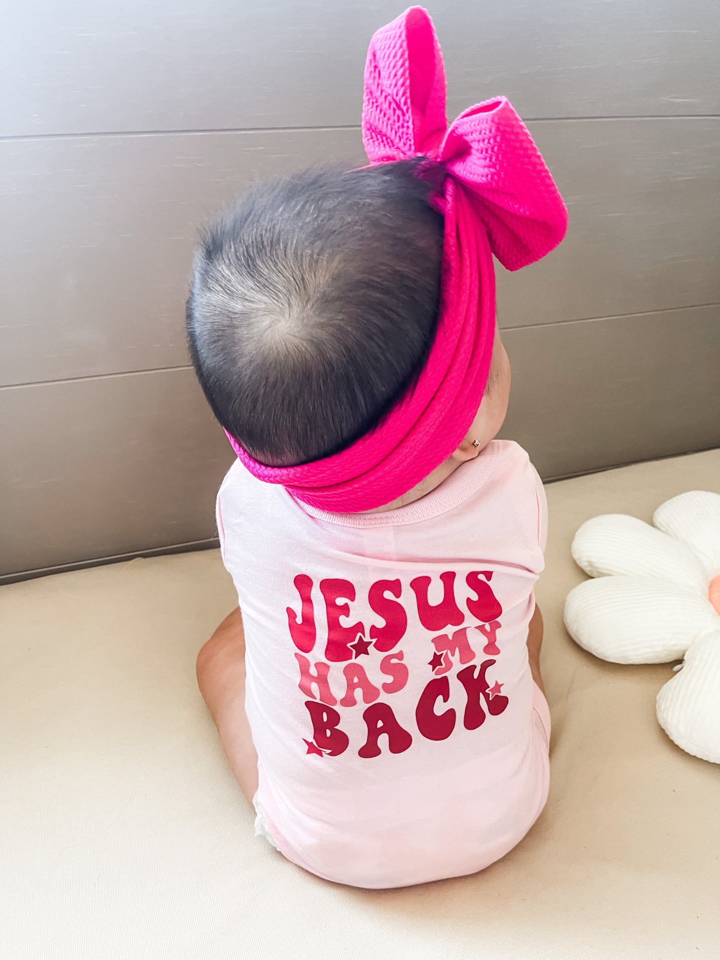 Jesus Has My Back - Pink Tee