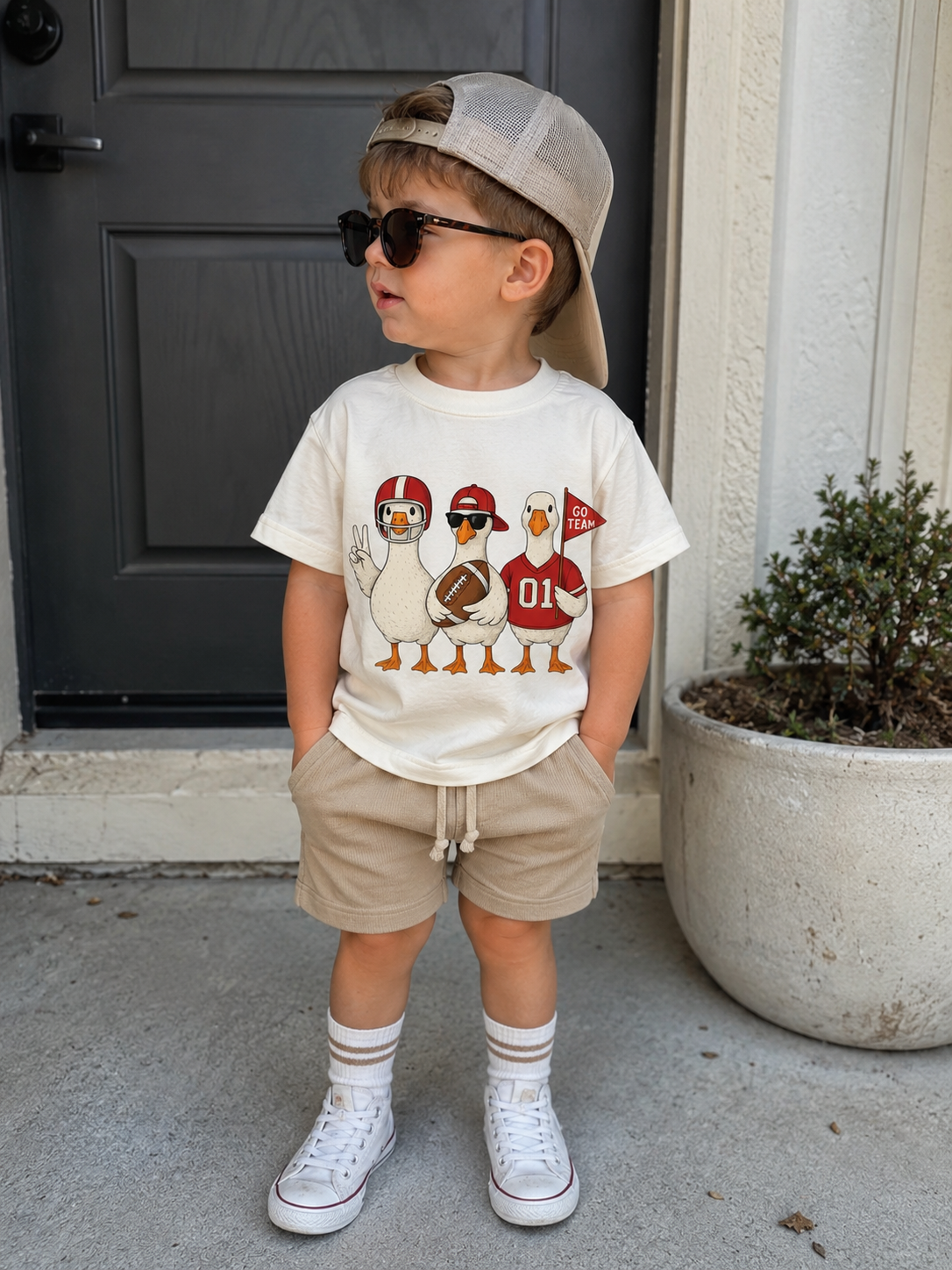 Football Goose Tee - MULTIPLE COLORS