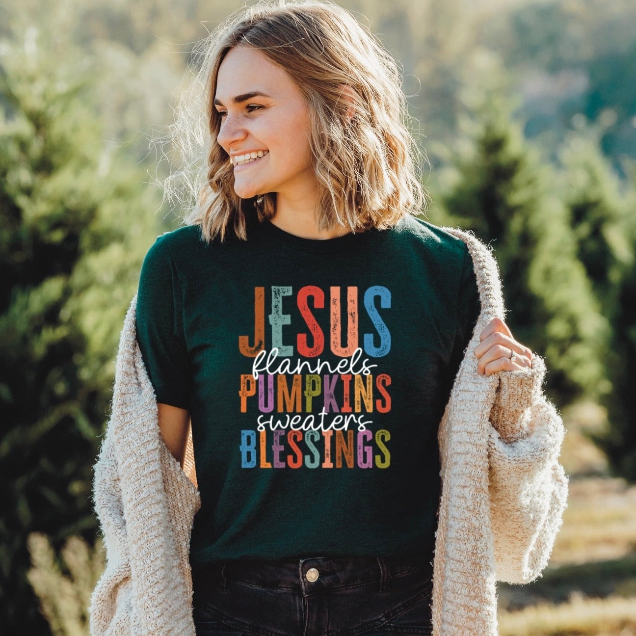 Jesus, Pumpkins, Blessings Adult Tee