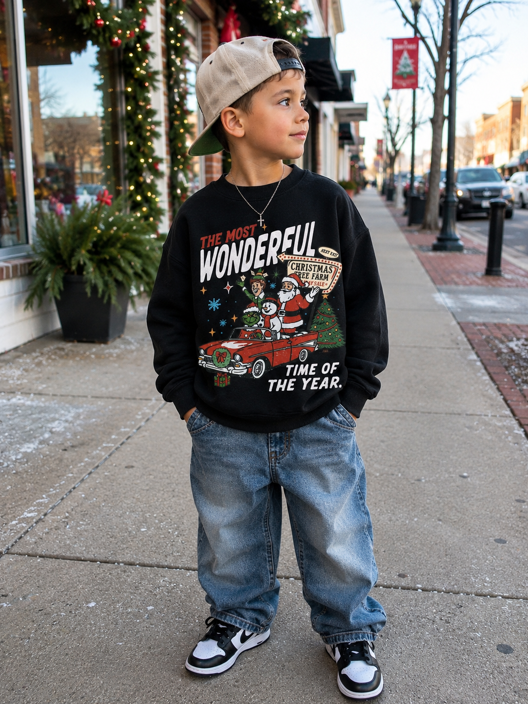 Most Wonderful Time of the Year™ Kids Christmas Sweatshirt