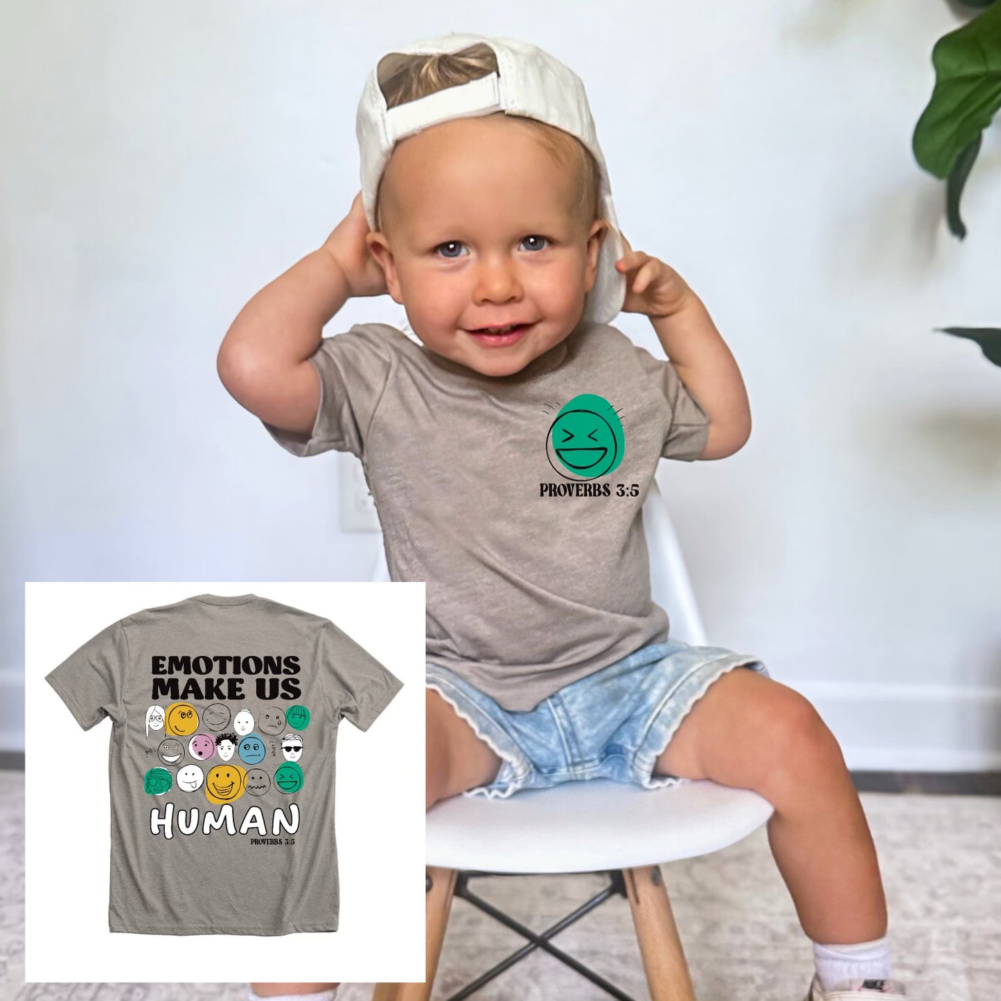 Emotions Make Us Human Kids' T-Shirt | Positive Message Tee