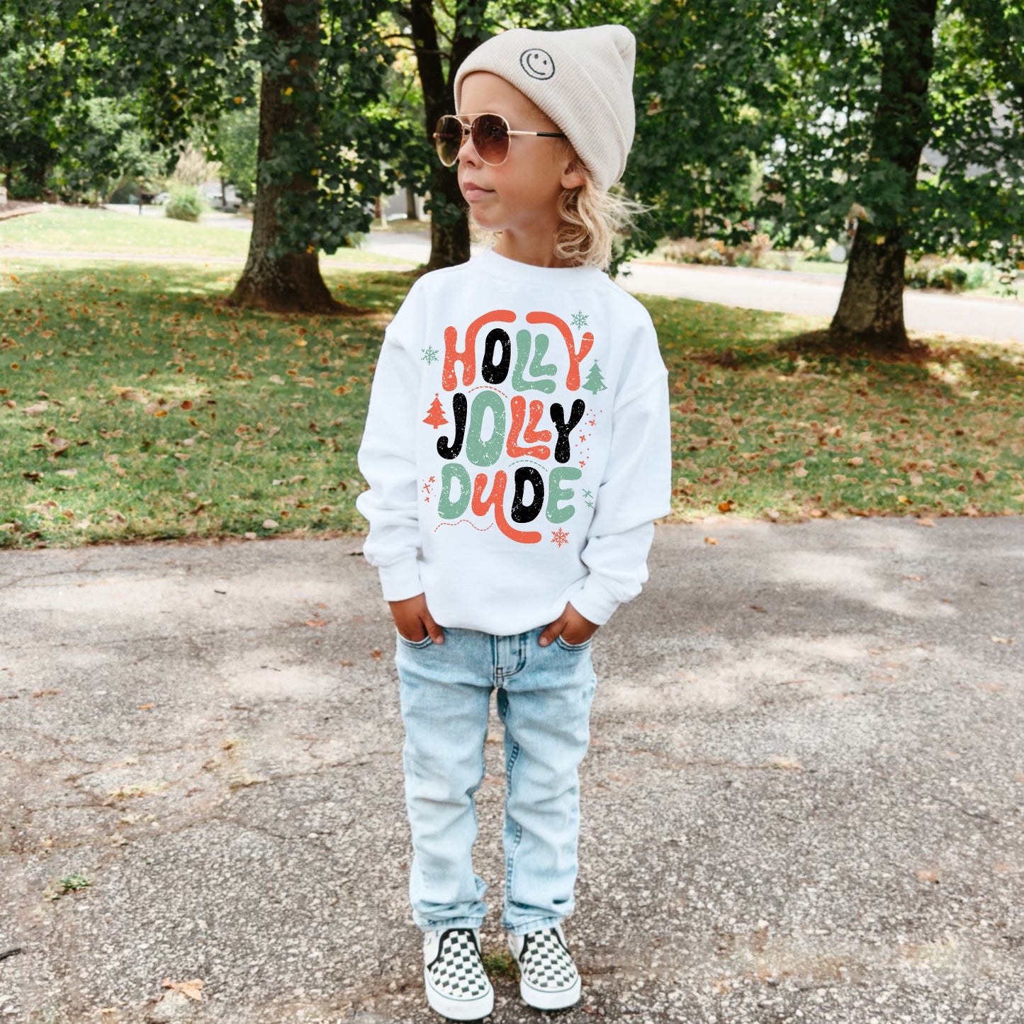 Holly Jolly Holiday Sweatshirt for Kids
