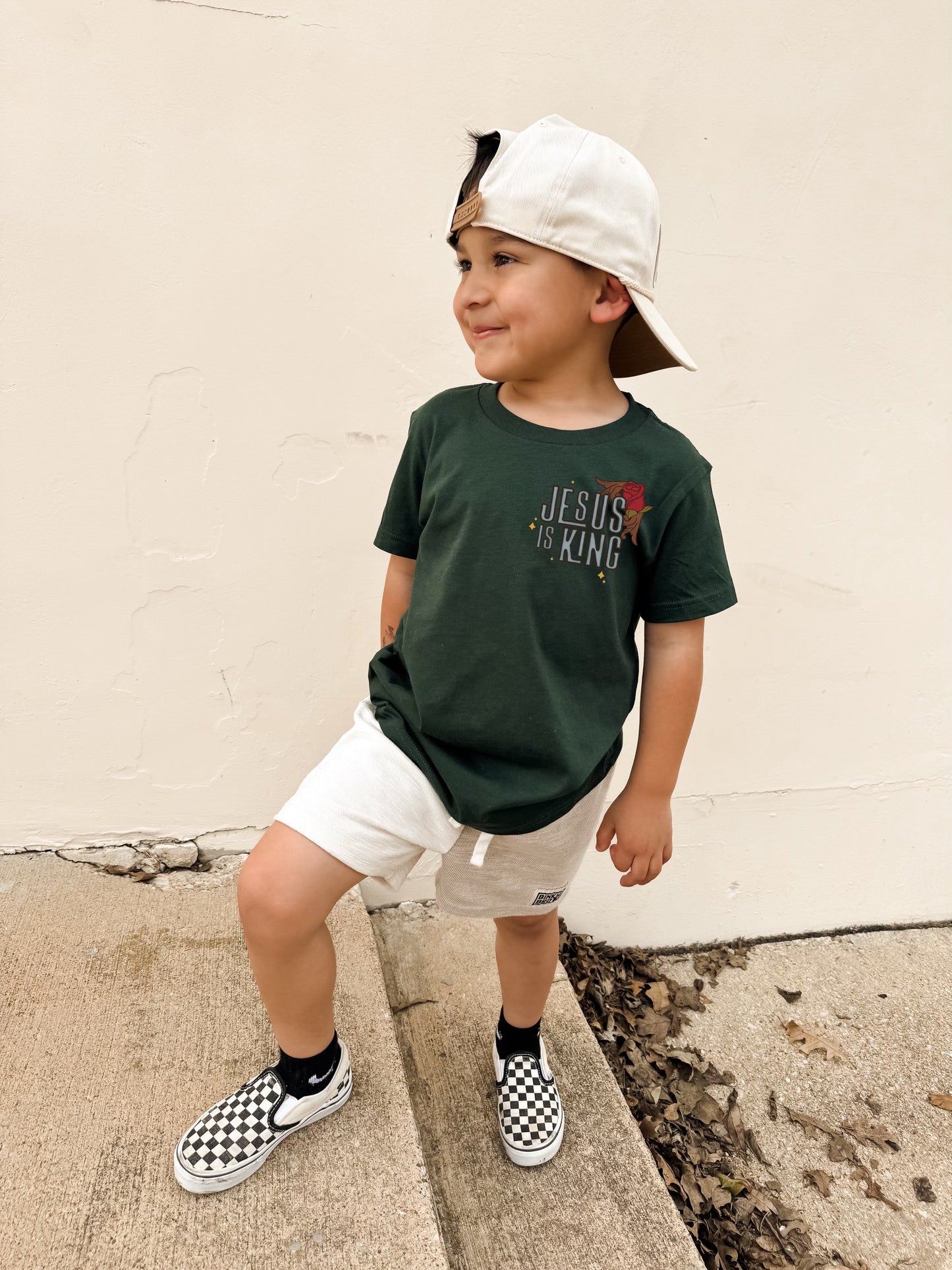 Jesus is King Kid's Pocket Tee