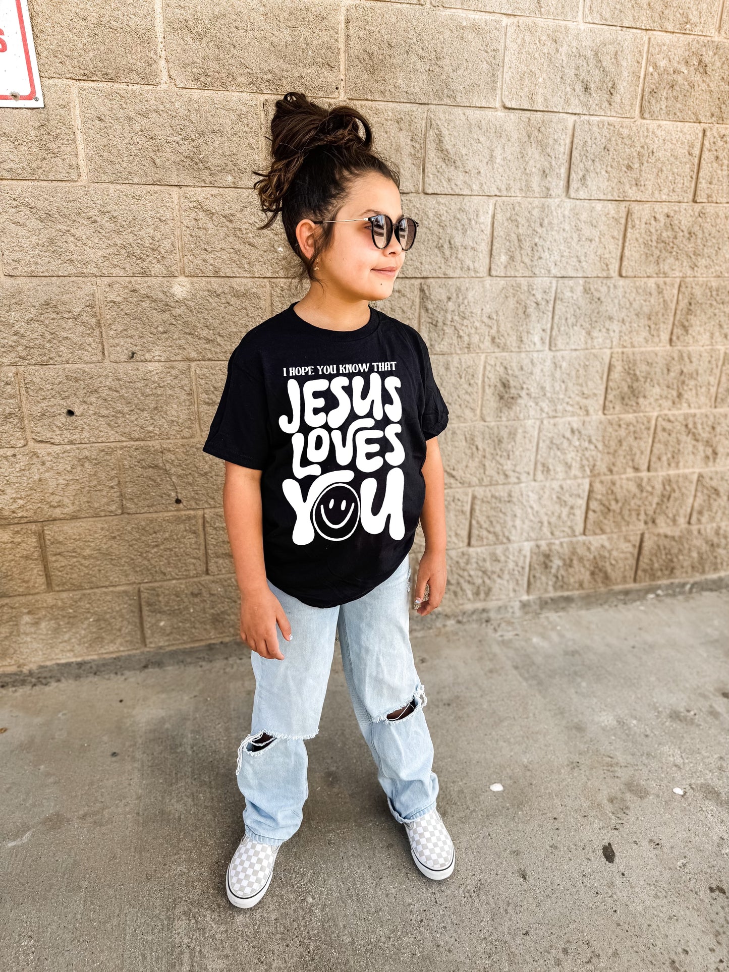 "I Hope You Know Jesus Loves You” Tee – Black Christian Graphic Shirt