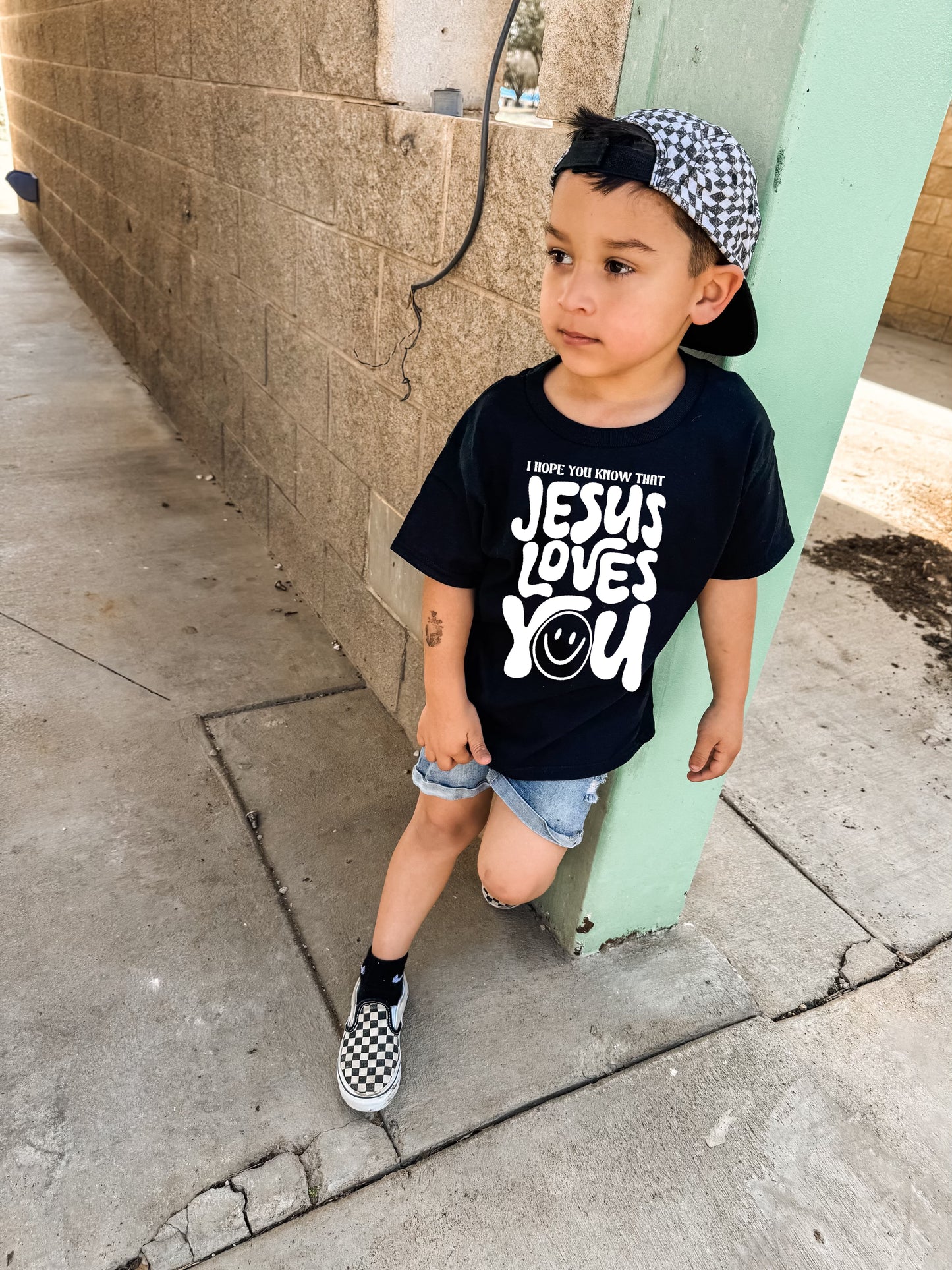 "I Hope You Know Jesus Loves You” Tee – Black Christian Graphic Shirt