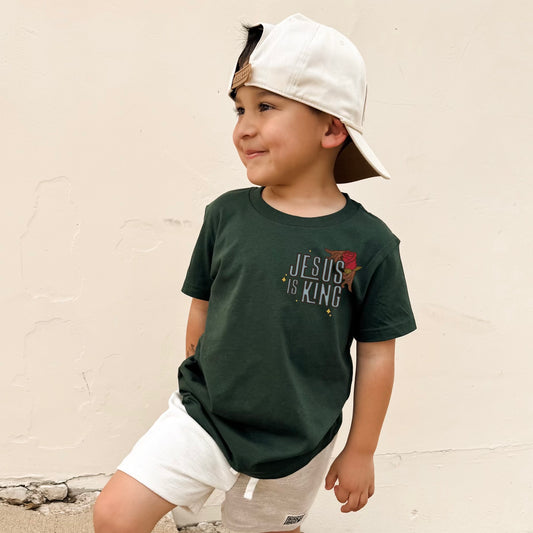 Jesus is King Kid's Pocket Tee