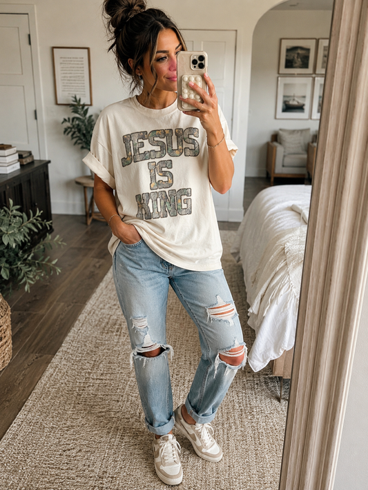 Jesus Is King Camo Tee