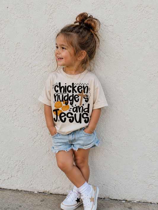 Chicken Nuggets & Jesus Kids Tee