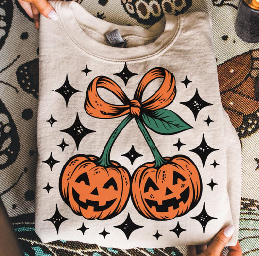 Pumpkins & Bows Adult Crew Sweatshirt