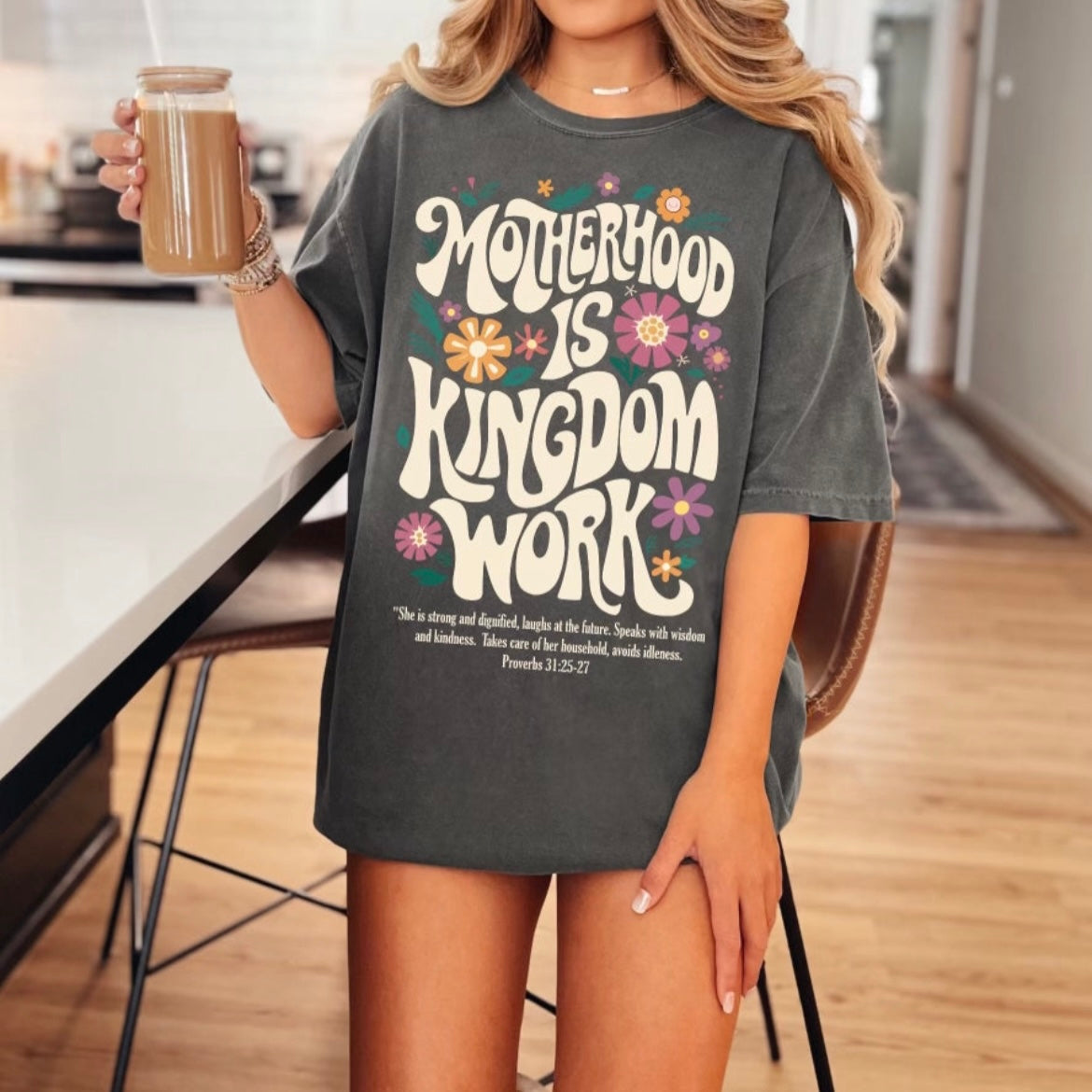 Motherhood is Kingdom Comfort Color Tee