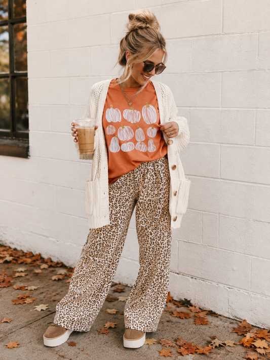 White Washed Pumpkin Fall Graphic Tee | Cute Autumn Shirt for Women
