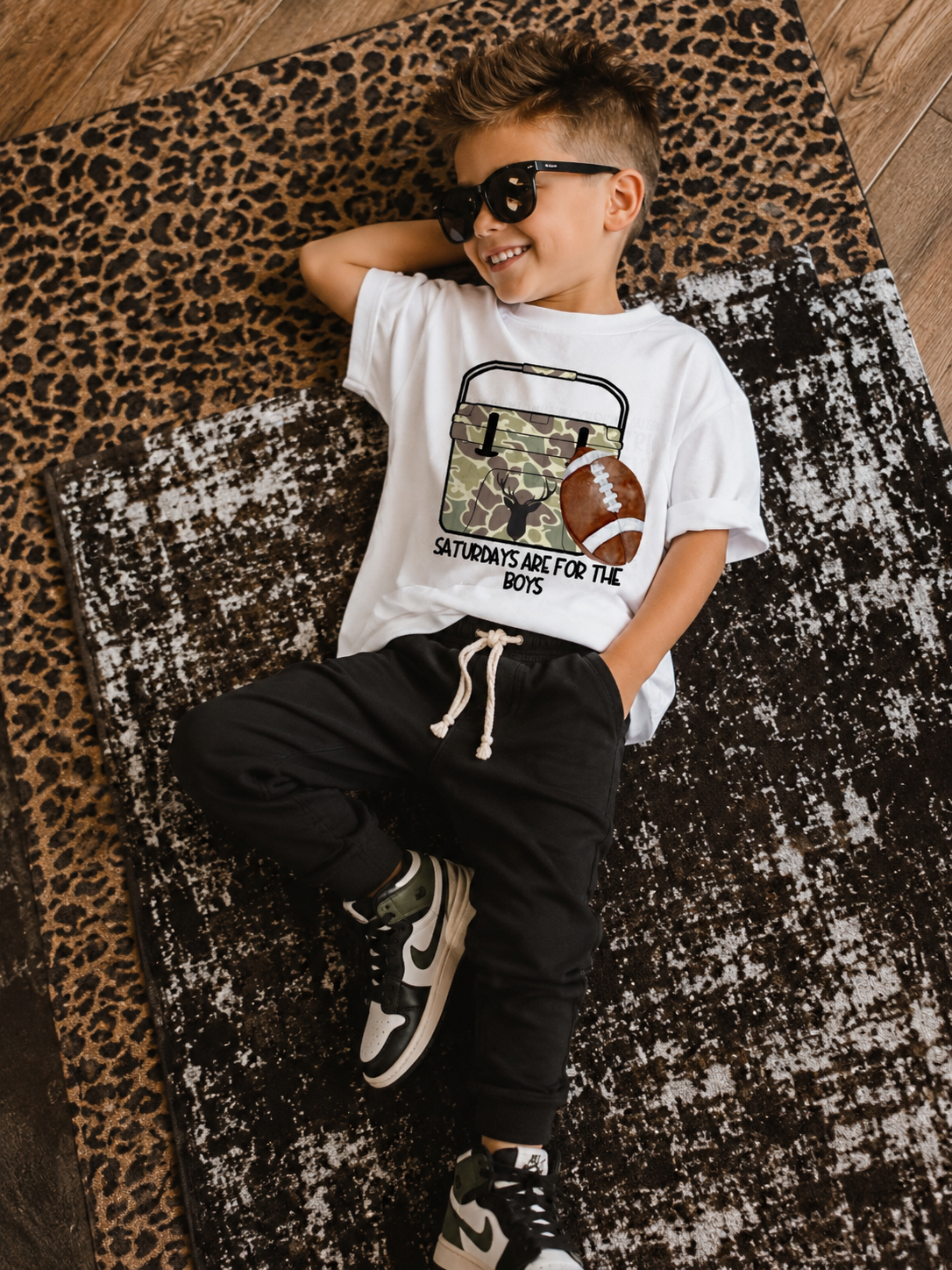 Saturdays are for the Boys Graphic Tee