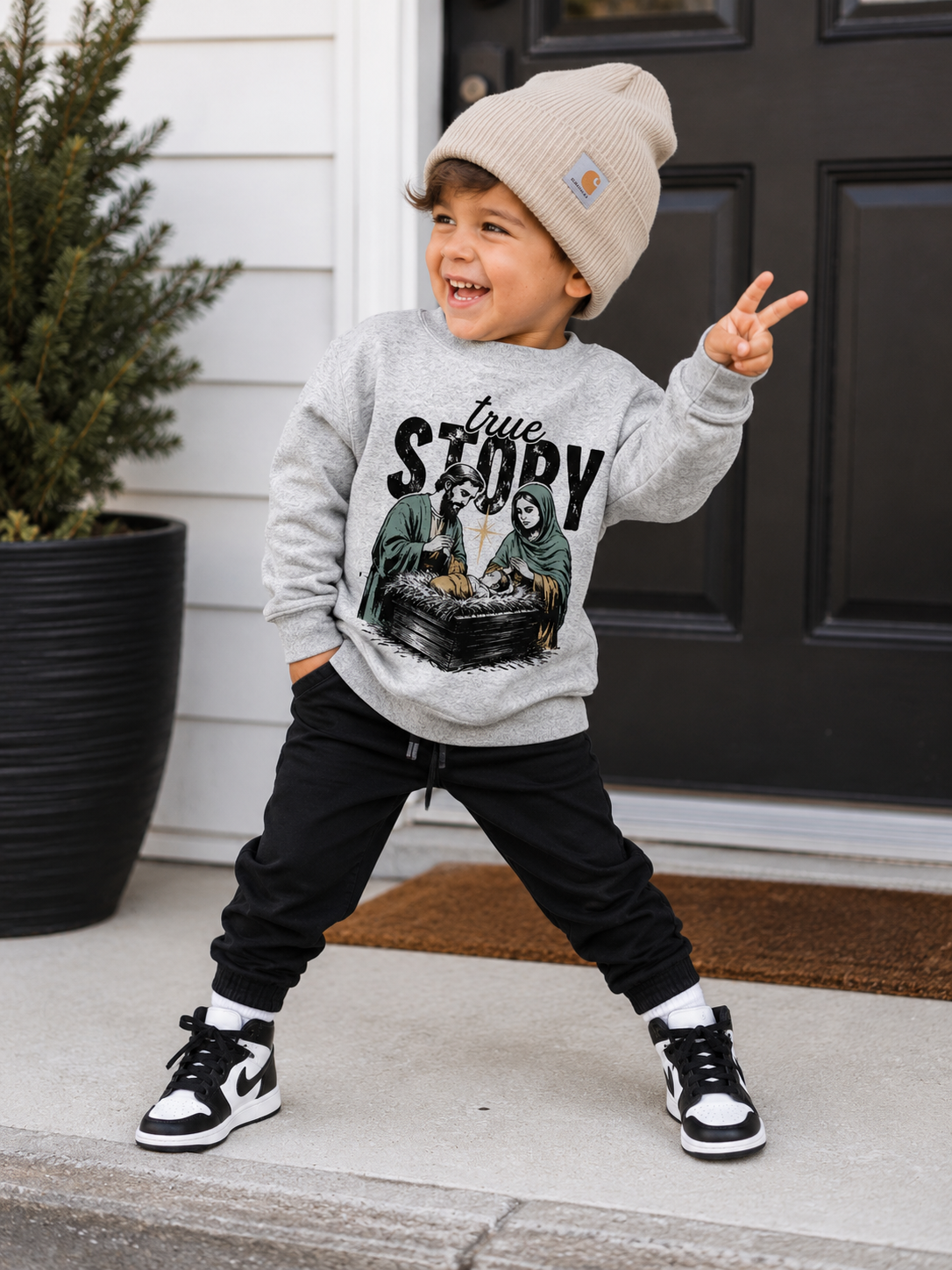 True Story™ Kids Christmas Crewneck