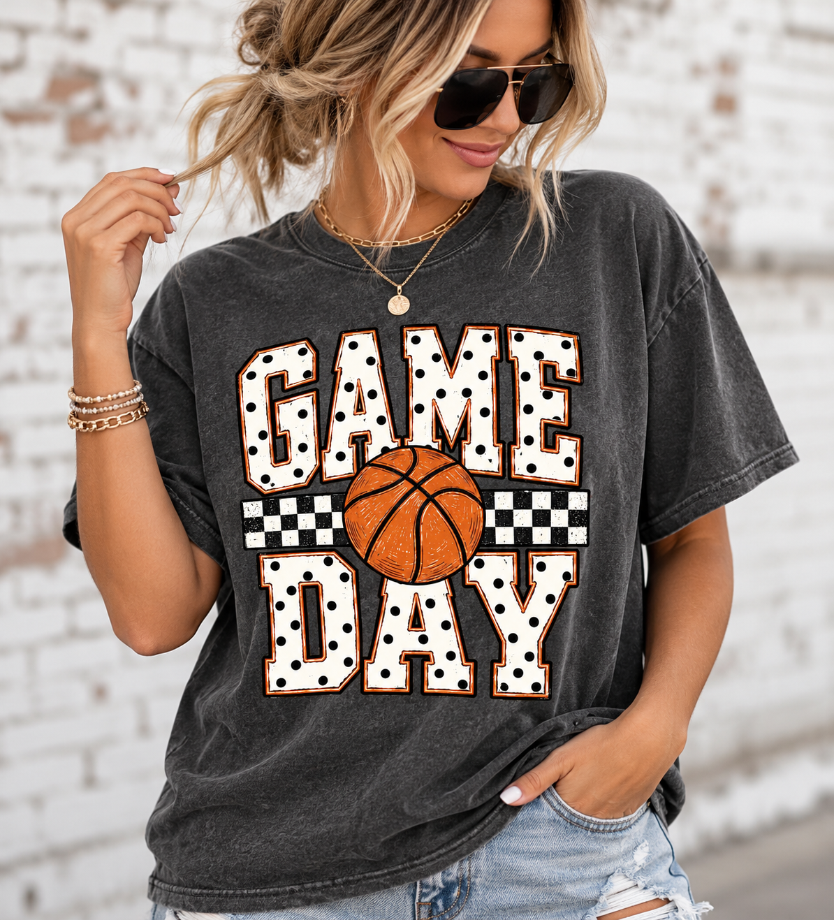 Game Day Basketball Comfort Color Tee
