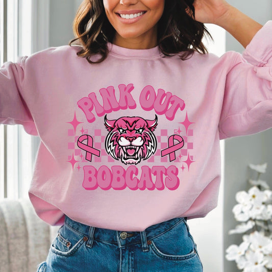Pink Out -Breast Cancer Awareness Bobcats Tee/Sweatshirt