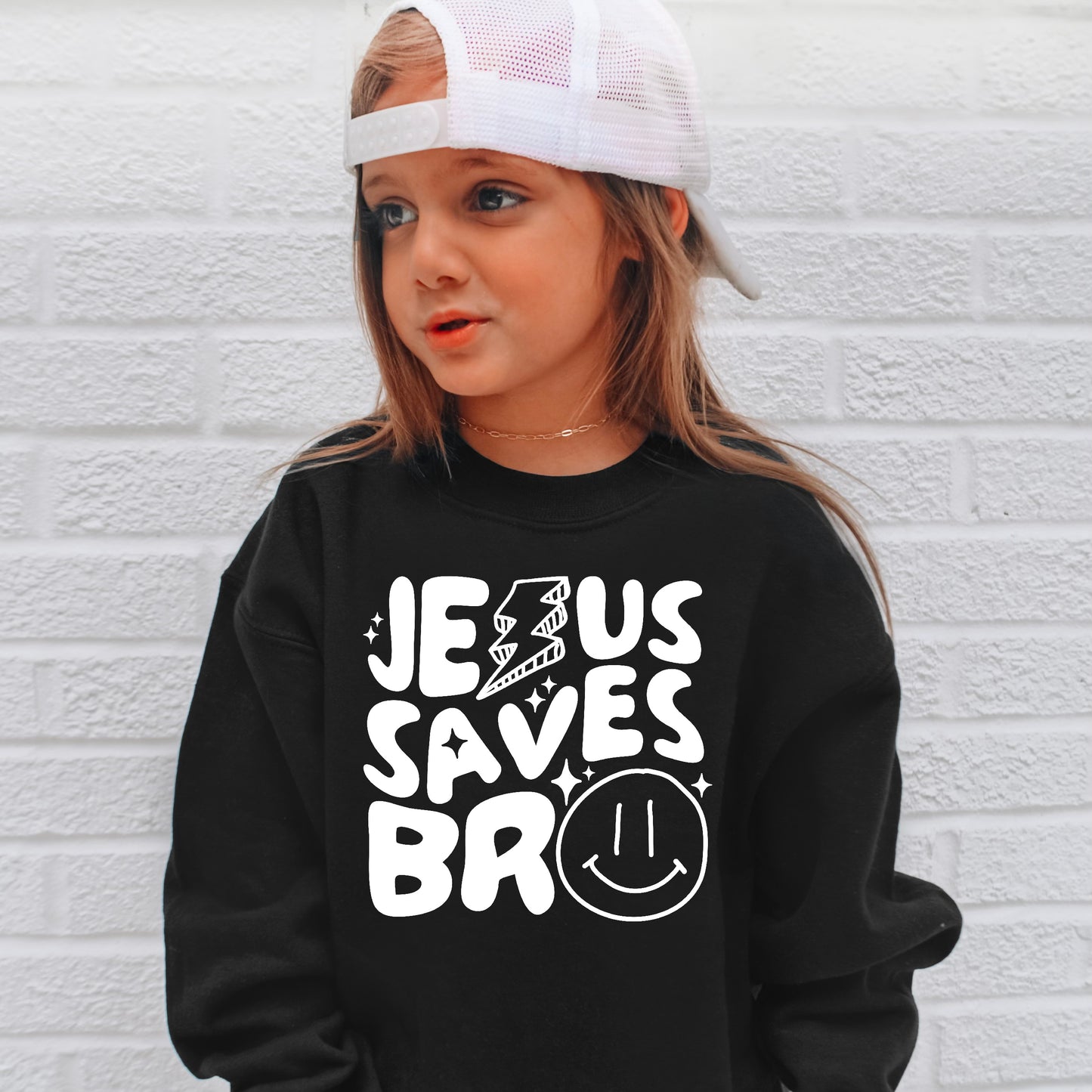 Jesus Saves Bro Graphic Sweatshirt