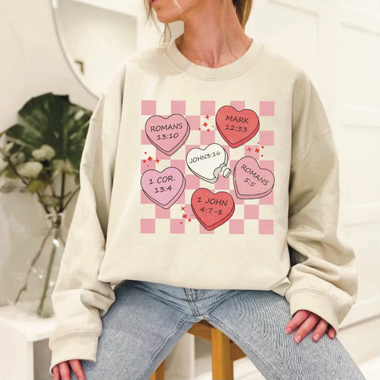 Valentine Sweethearts Bible Verse Tee/Sweatshirt